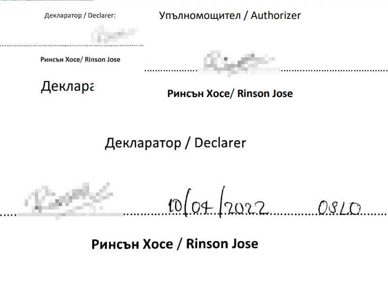 Rinson Jose signature false in pager sales to Hezbollah?