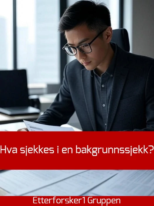 Hva sjekkes i en bakgrunnssjekk?